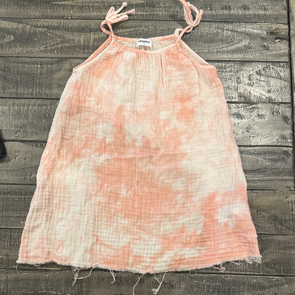 Mumu Mini Kids Tie-Dye Pink dress/cover up